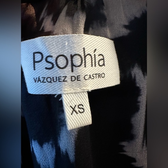 PSOPHIS - Black and beige abstract print top with cami - XS - Picture 3 of 3